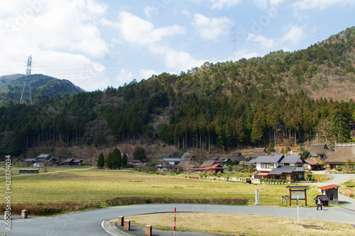 Wallpaper Mural Rice fields and old thatched-roof houses in Kitamura, Miyama Kayabuki no Sato, Nantan City, Kyoto Prefecture, Japan Torontodigital.ca