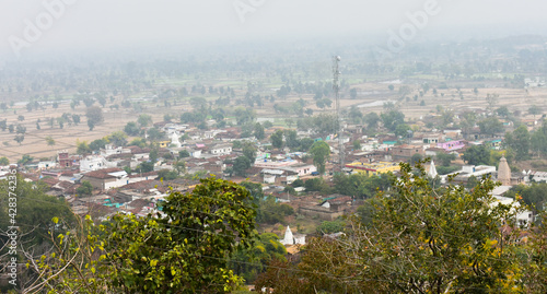 view of the city from hill