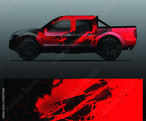 Truck decal graphic wrap vector  abstract background