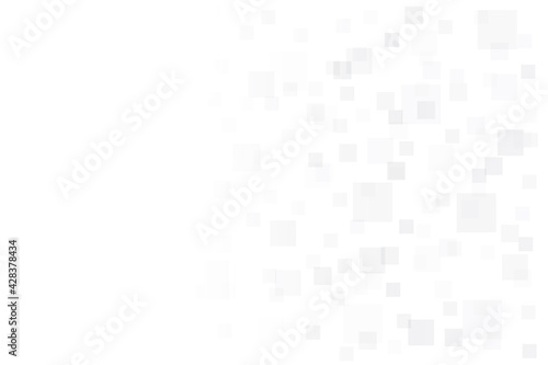 Abstract geometric white and gray color background with square shape. Vector illustration.	