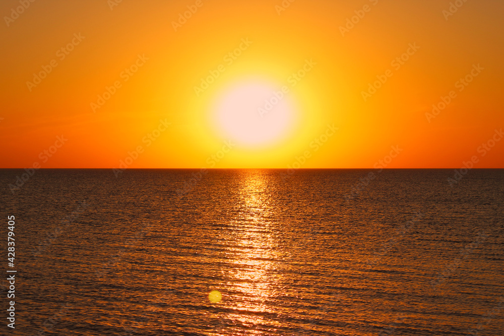 Beautiful sunset at the sea. Background. Landscape.
