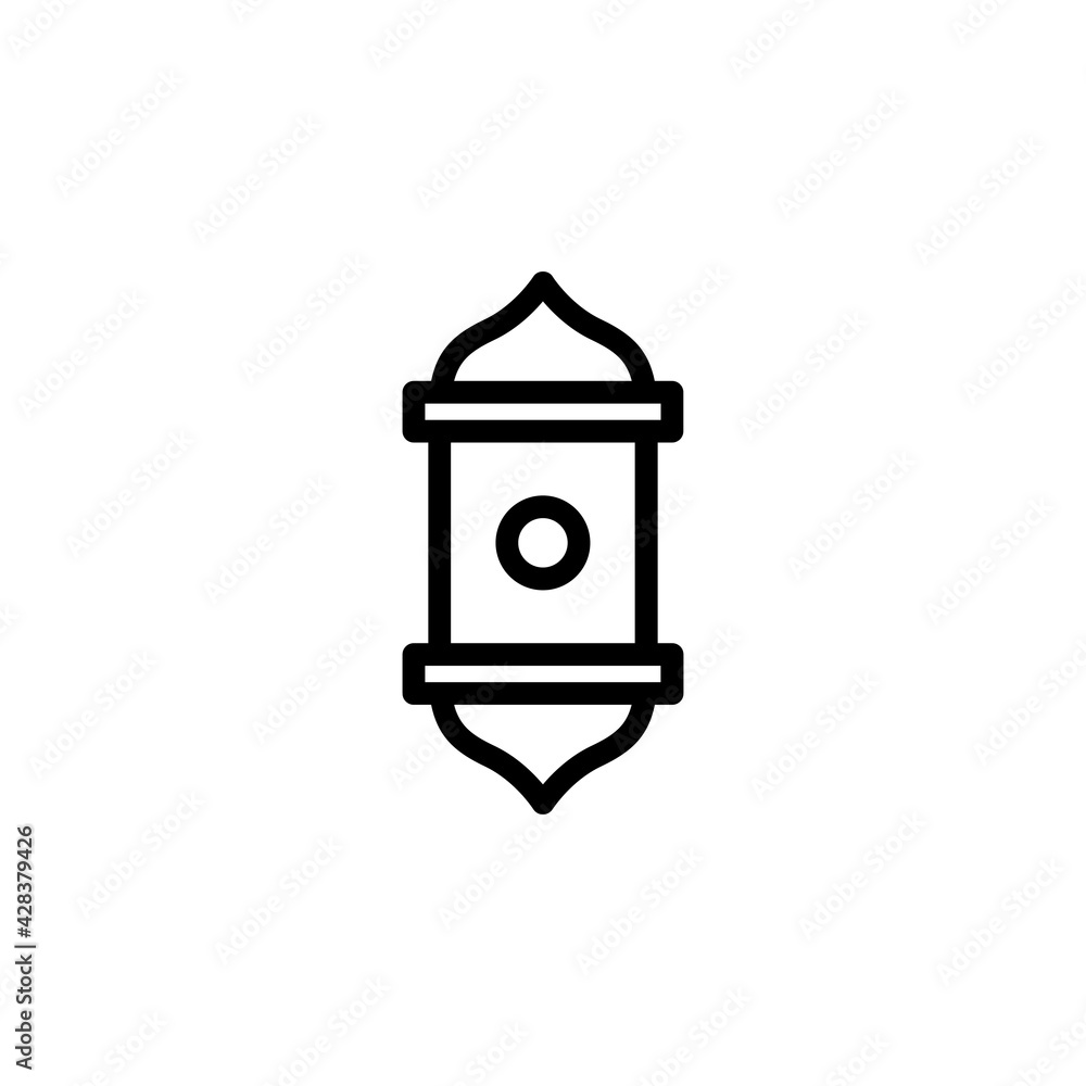islamic lantern icon. ramadan icon. perfect to logo, presentation, template, website, application, and more product. vector icon design line style