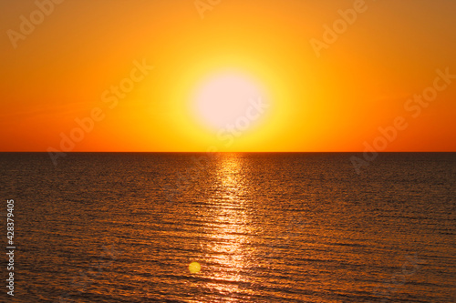 Beautiful sunset at the sea. Background. Landscape. © far700