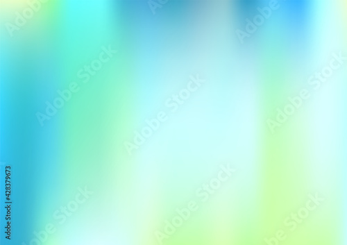 Holograph Minimal Banner. Pearlescent Holographic Fluid Glam