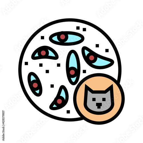toxoplasmosis disease color icon vector. toxoplasmosis disease sign. isolated symbol illustration