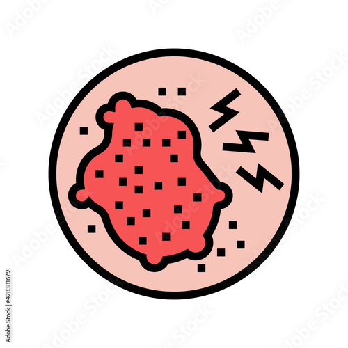 skin itch disease color icon vector. skin itch disease sign. isolated symbol illustration