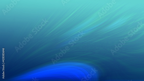 Azure blue water abstraction of the movement of a tropical sea wave, the expression of rolling swirling splashes and strokes, sun glare. Abstract background for the design.
