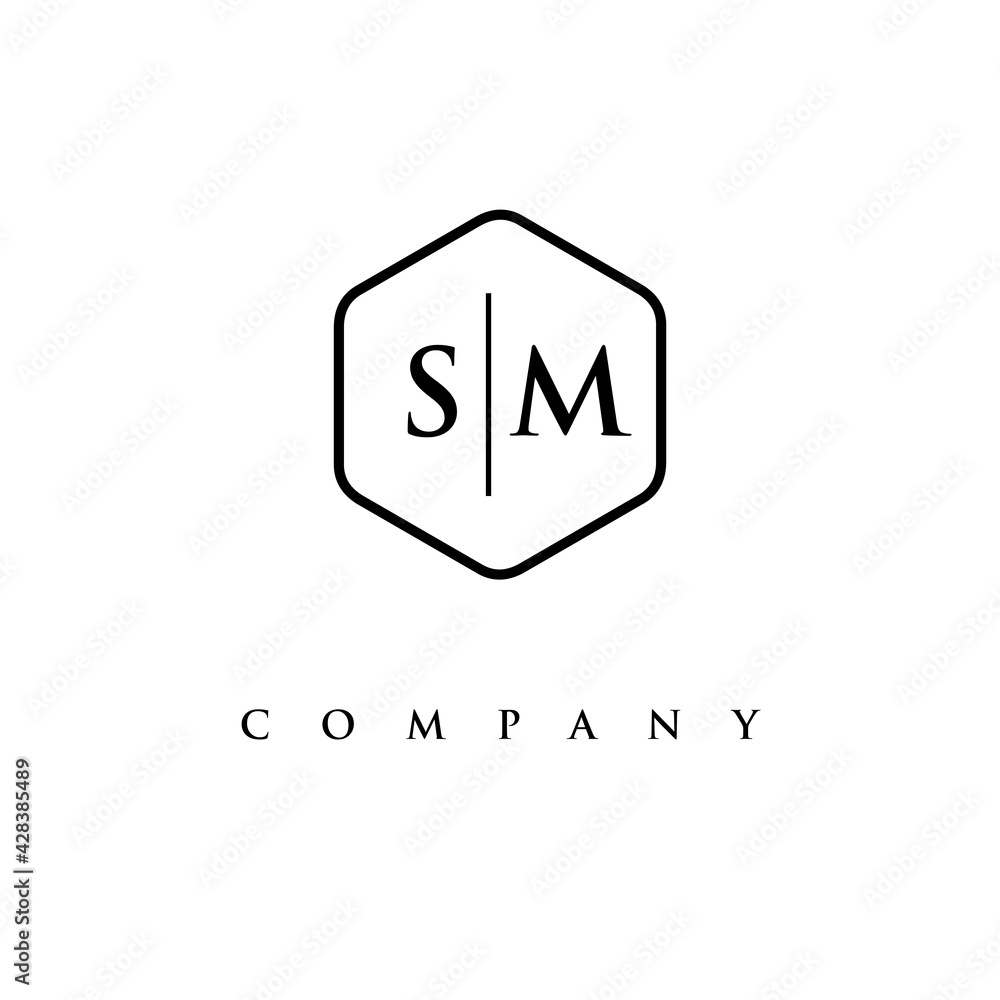 initial SM logo design vector initial SM logo design vector
