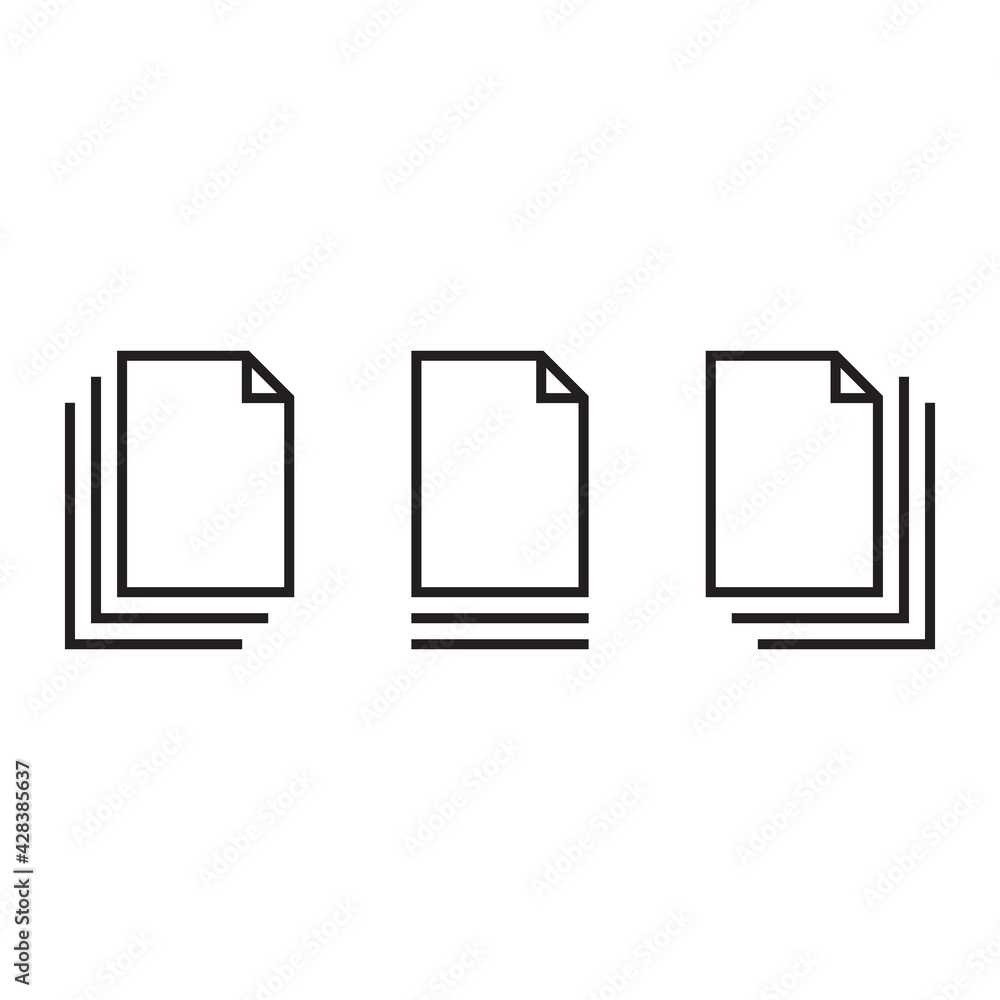 Paper icon, Document icon, Vector EPS10 Paper icon, Document icon, Vector EPS10