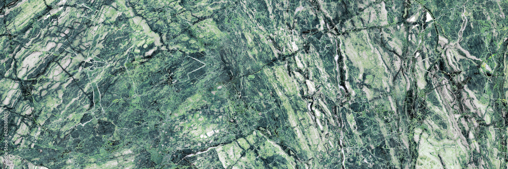 Naklejka premium Green marble texture background, natural breccia marbel tiles for ceramic wall and floor, Emperador premium italian glossy granite slab stone ceramic tile, polished quartz, Quartzite matt limestone.