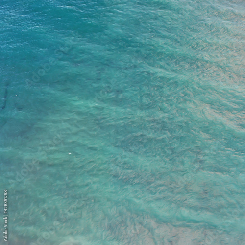 background texture sea drone view, blue waves summer nature abstract