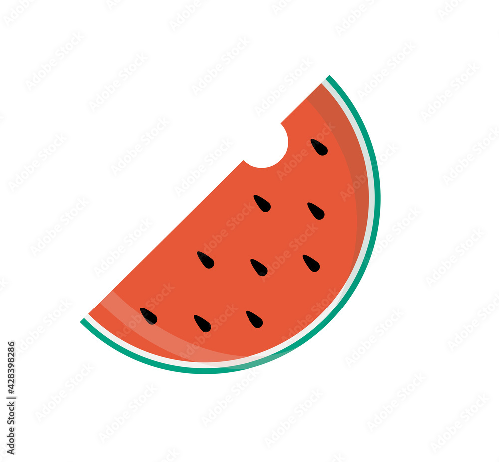 Vector slice watermelon. Whole, slice, half fresh healthy summer fruits icons. Vector slice watermelon. Whole, slice, half fresh healthy summer fruits icons.