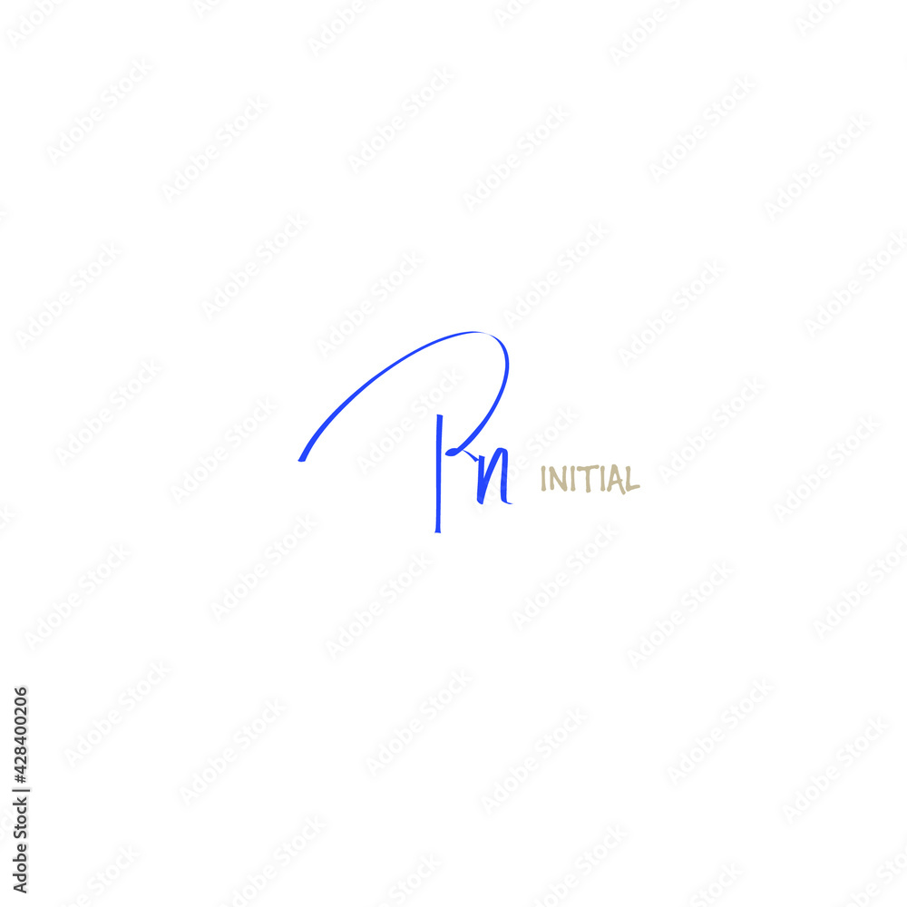 Initial handwriting or handwritten logo for identity Initial handwriting or handwritten logo for identity