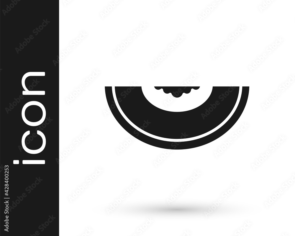 Black Melon fruit icon isolated on white background. Vector Black Melon fruit icon isolated on white background. Vector