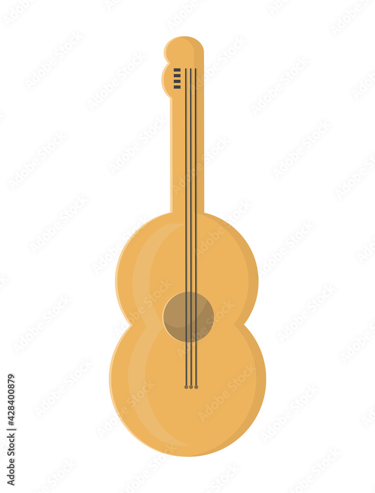 Classical wooden guitar. Vector illustration Classical wooden guitar. Vector illustration