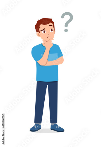 young good looking man doing confused pose