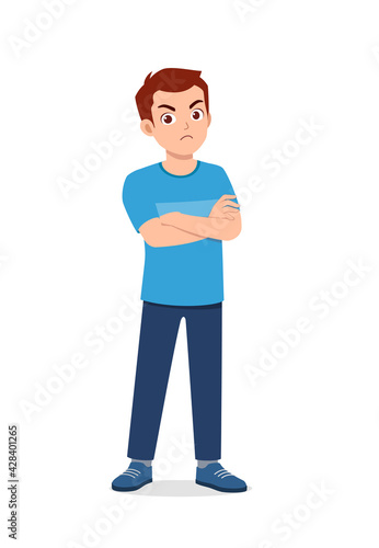 young good looking man get angry and scream