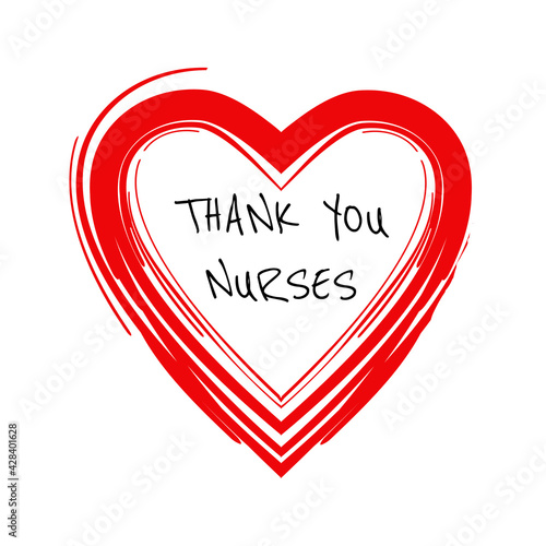 National Nurses Day background, Thank you nurses poster	