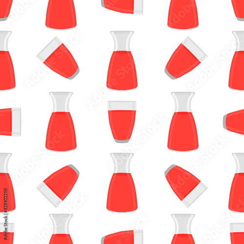 Illustration on theme colored lemonade in glass jug