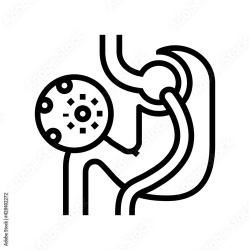 infection bariatric line icon vector. infection bariatric sign. isolated contour symbol black illustration