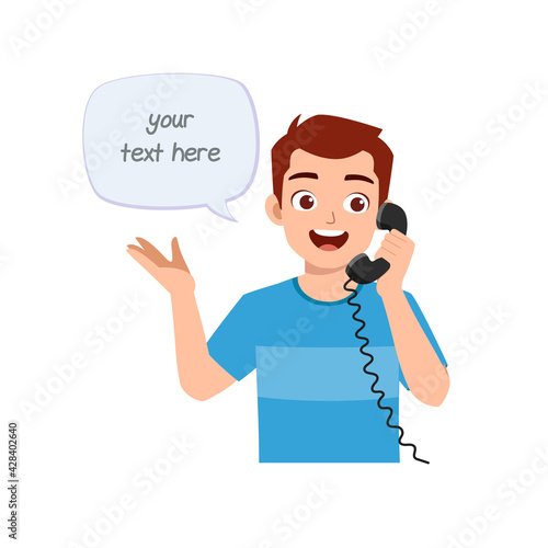 young good looking man talking to the phone