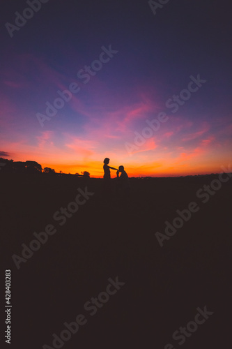 surprise marriage proposal at sunset 