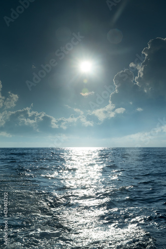 tropical sea under the blue sky. Sea landscape.