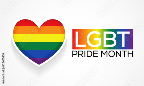 Vector illustration on the theme of LGBTQ pride month observed each year in June.