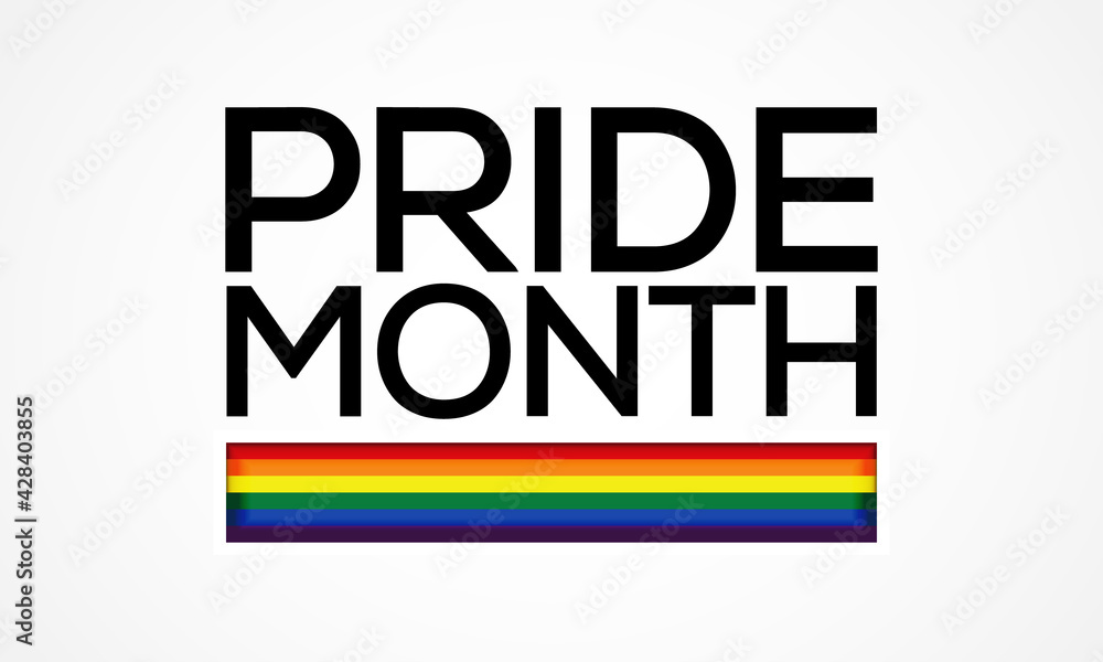 Vector illustration on the theme of LGBTQ pride month observed each year in June.