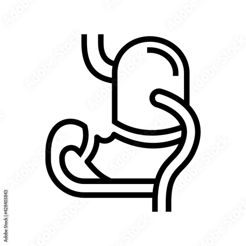 bdp bariatric line icon vector. bdp bariatric sign. isolated contour symbol black illustration