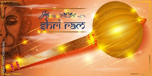 vector illustration for Indian festival Hanuman jayanti 