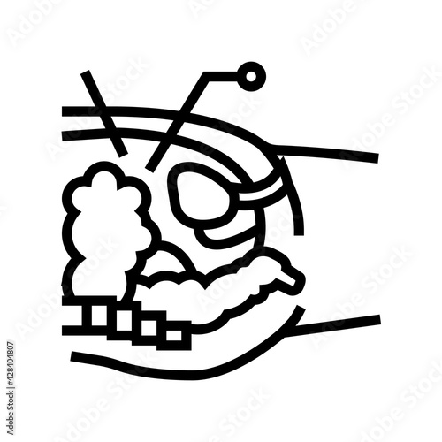 operation process bariatric line icon vector. operation process bariatric sign. isolated contour symbol black illustration