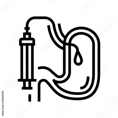treatment bariatric line icon vector. treatment bariatric sign. isolated contour symbol black illustration