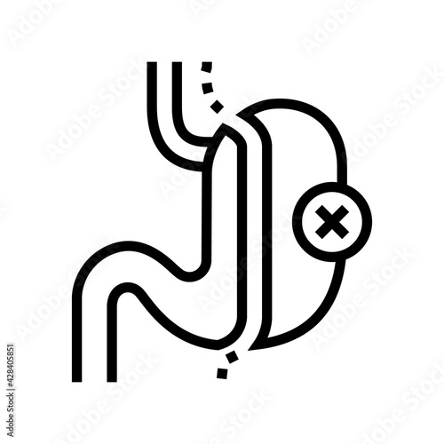 sleeve resection bariatric line icon vector. sleeve resection bariatric sign. isolated contour symbol black illustration