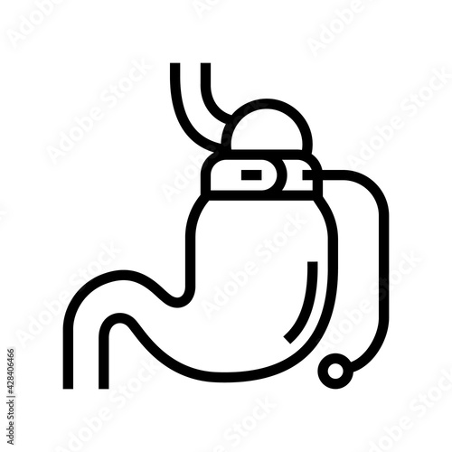 banding bariatric line icon vector. banding bariatric sign. isolated contour symbol black illustration