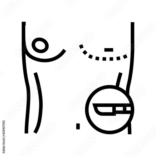 breast gynecomastia disease line icon vector. breast gynecomastia disease sign. isolated contour symbol black illustration