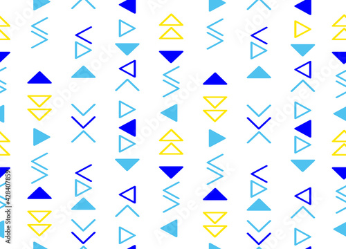Memphis style geometric seamless pattern. Vector