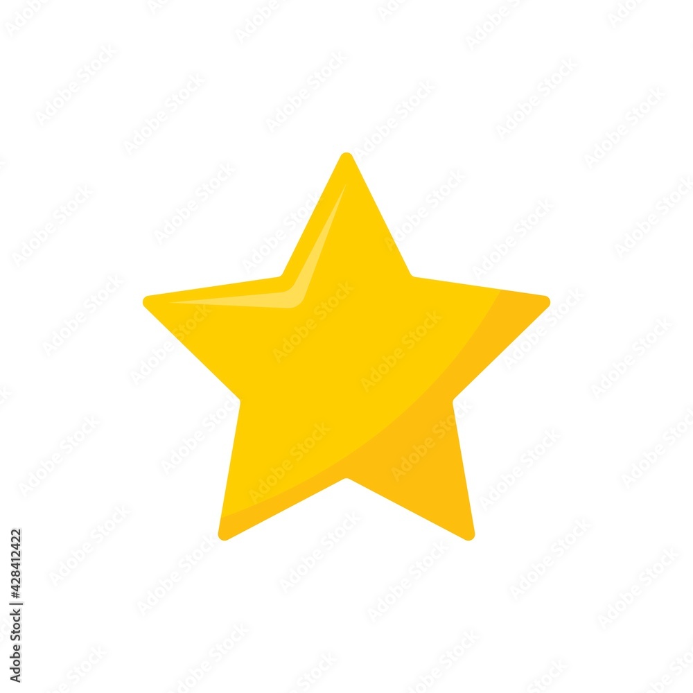 Yellow Star Isolated On White Background Illustration Design Logo Template Yellow Star Isolated On White Background Illustration Design Logo Template