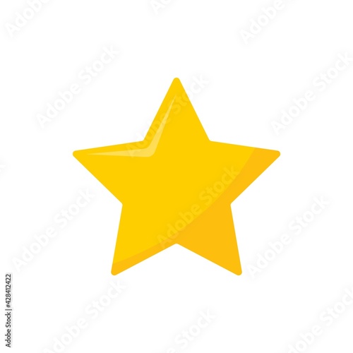 Yellow Star Isolated On White Background Illustration Design Logo Template