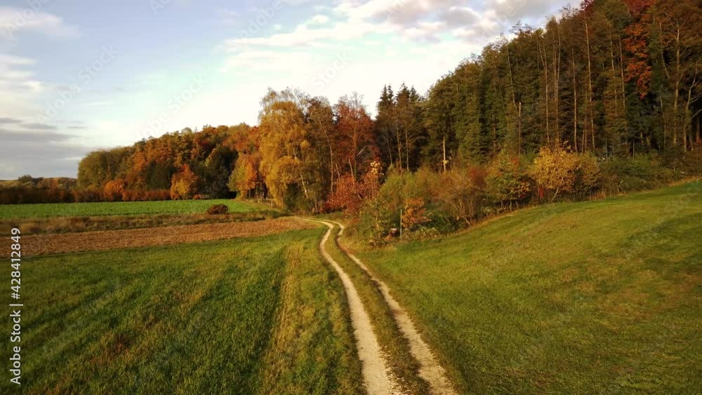 Bavarian autumn landscape - scenic flight. Bavarian autumn landscape - scenic flight.