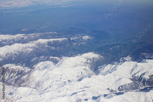 arial view of alps