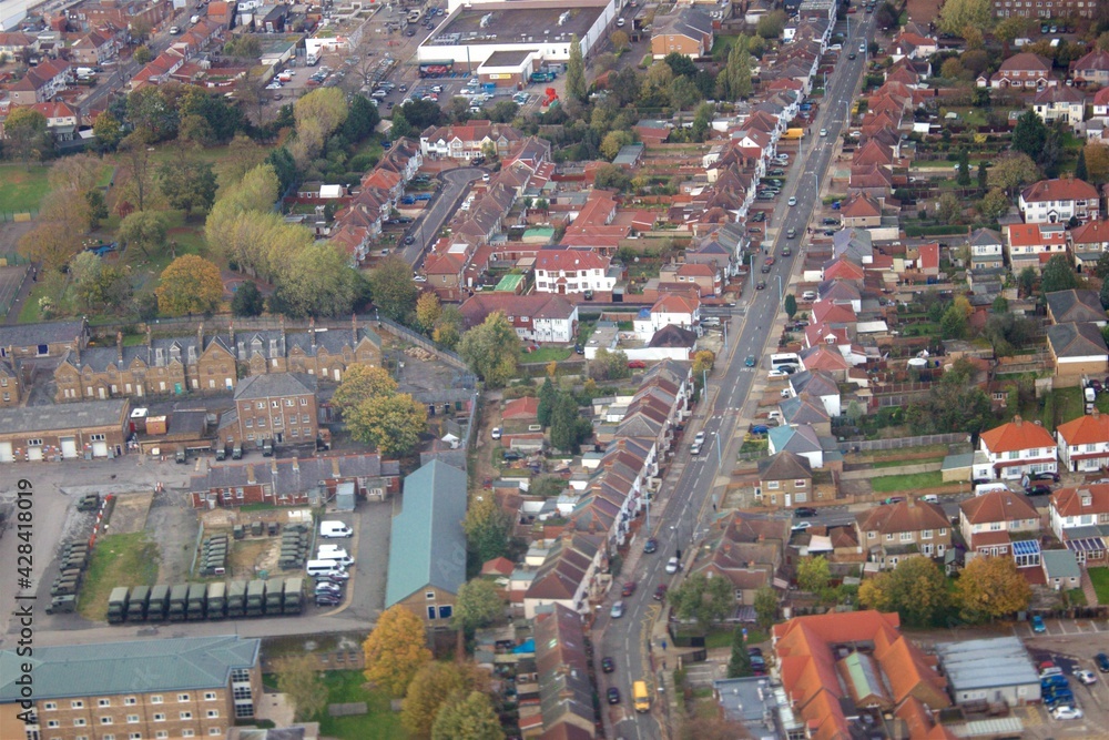 London neighborhood from above London neighborhood from above
