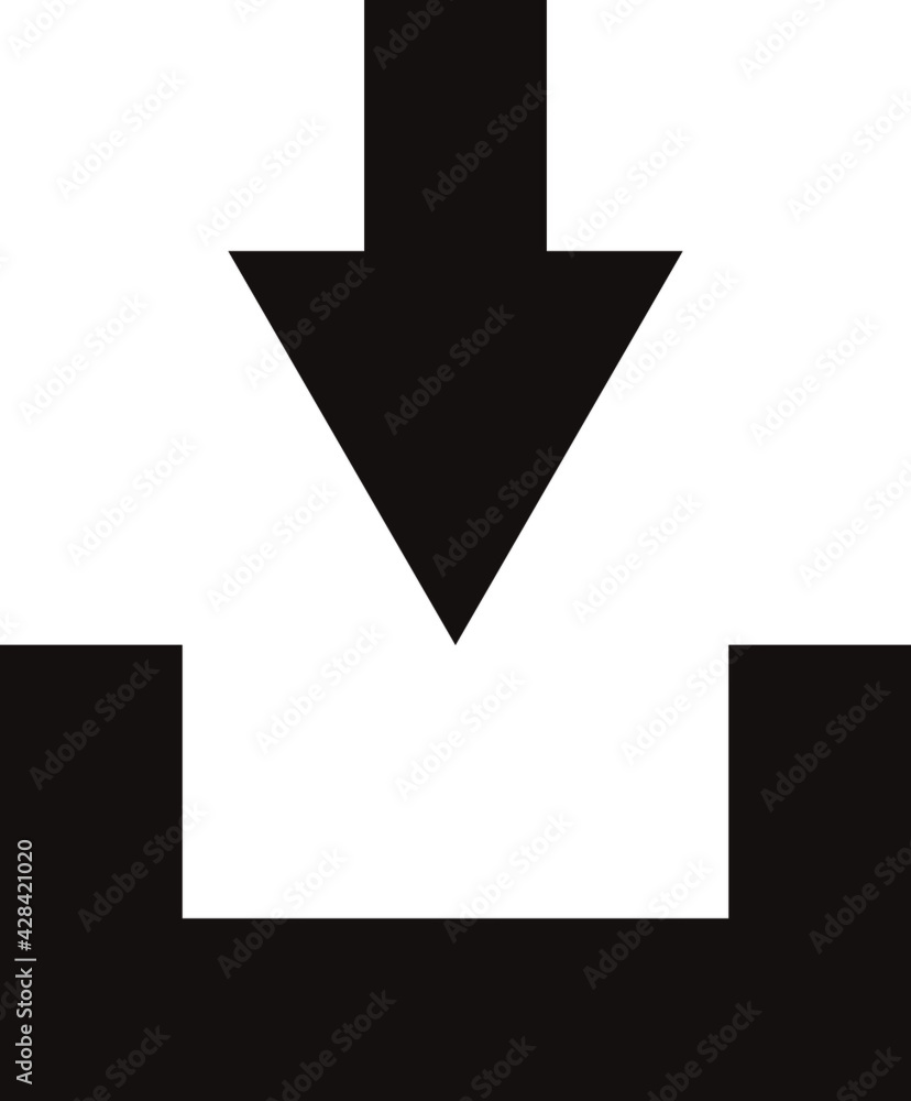 Download icon, logo isolated on a white background Download icon, logo isolated on a white background