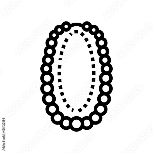 beads jewellery line icon vector. beads jewellery sign. isolated contour symbol black illustration