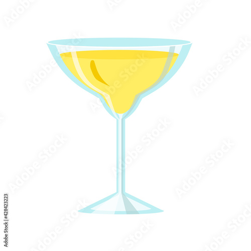 Yellow daiquiri cocktail in a glass