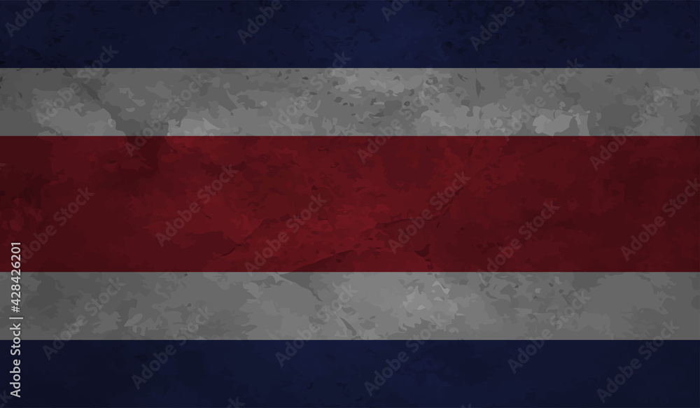 Grunge Costa Rica flag. Costa Rica flag with waving grunge texture. Grunge Costa Rica flag. Costa Rica flag with waving grunge texture.
