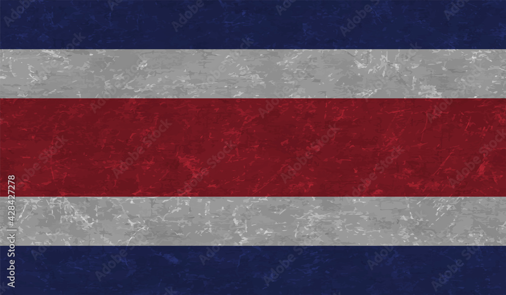 Grunge Costa Rica flag. Costa Rica flag with waving grunge texture. Grunge Costa Rica flag. Costa Rica flag with waving grunge texture.