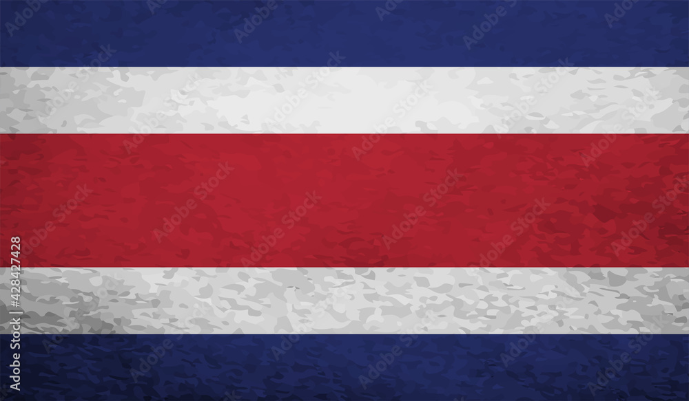 Grunge Costa Rica flag. Costa Rica flag with waving grunge texture. Grunge Costa Rica flag. Costa Rica flag with waving grunge texture.