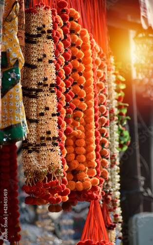 focused view of holy things in an  Indian Market