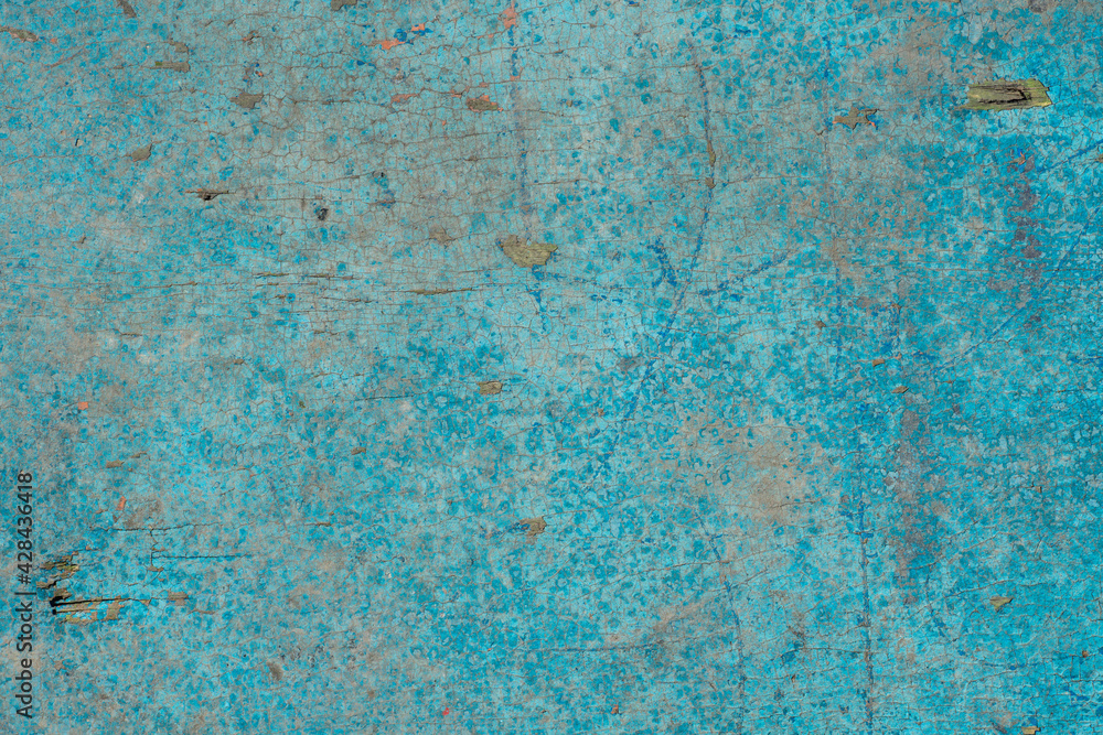 Old blue-painted chipboard texture